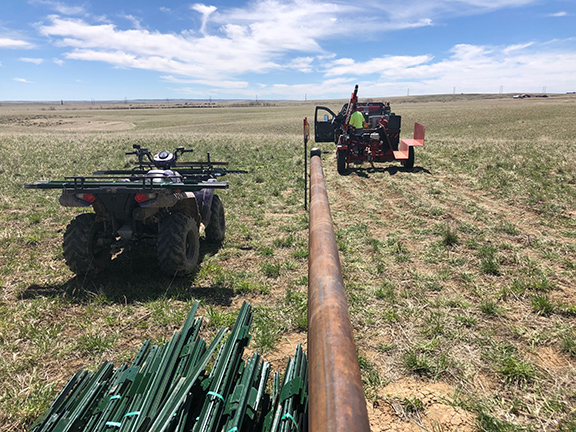 Barbwire and Smoothwire with Drill Stem Pipe Braces. All Metal Construction by Integrity Welding Service LLC, servicing the Front Range of Colorado.