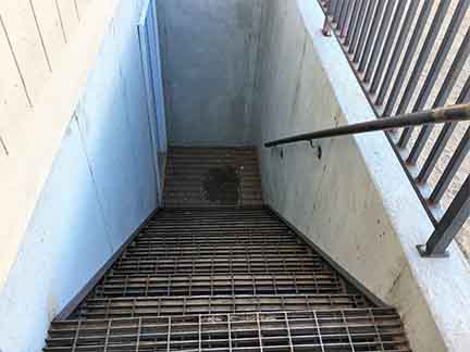 Custom Metal Hand Rails and Stairs with Bar grate landing, for maximum traction. Installed By Integrity Welding Service LLC, servicing the Front Range of Colorado.