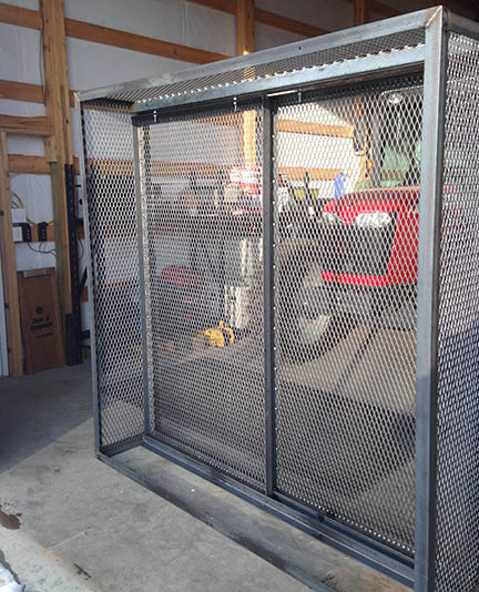 Custom Metal Storage Locker By Integrity Welding Service LLC, servicing the Front Range of Colorado.