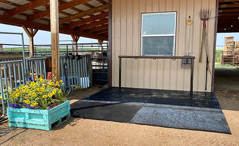 Horse Tie Rail Heavy Duty Pipe Construction out of 2 3/8" Pipe, with a Rustic Look. By Integrity Welding Service LLC, servicing the Front Range of Colorado.