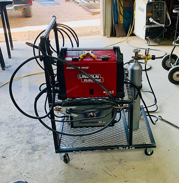 Custom Metal Rolling Cart By Integrity Welding Service LLC, servicing the Front Range of Colorado.