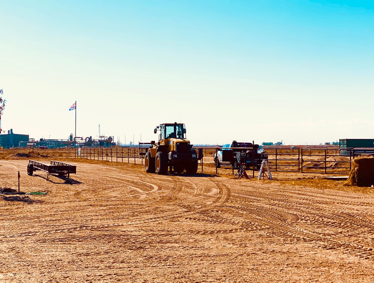 Pipe and Cable Fencing for a Riding Arena construction by Integrity Welding Service LLC, servicing the Front Range of Colorado.