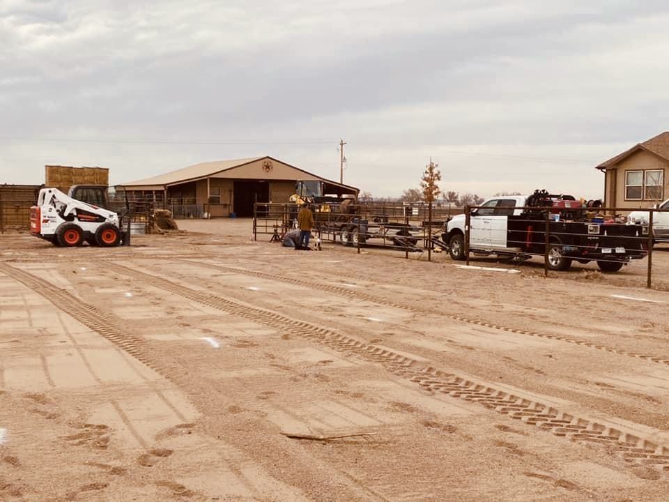 Pipe and Cable Fencing for a Riding Arena, has a mix of cable and continous fence. Construction by Integrity Welding Service LLC, servicing the Front Range of Colorado.