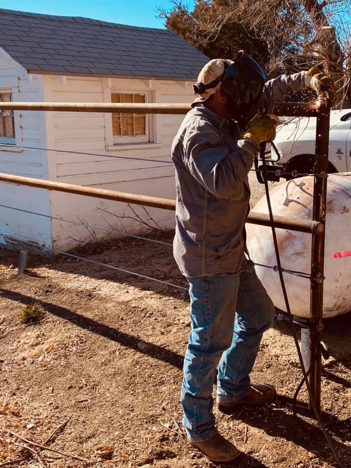 Pipe and Cable Fencing for a Perimeter Fence. 3 Strands of Galvanized Cable and a Rubrail. Constructed by Integrity Welding Service LLC, servicing the Front Range of Colorado.