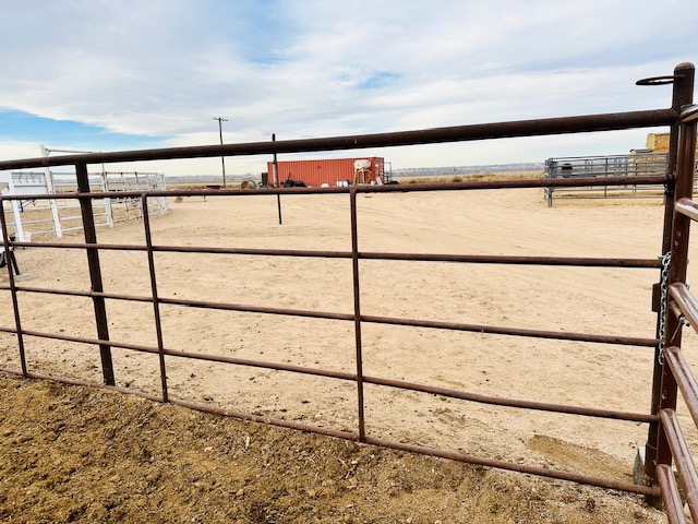 Continous Fence used in a Cattle Pen Set Down One Rail for different style Construction. Integrity Welding Service LLC, servicing the Front Range of Colorado.